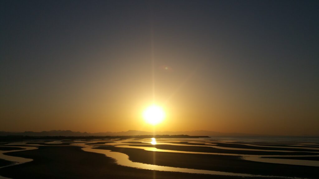 大分県豊後高田市真玉町の夕日